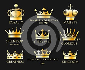 Crown logo set