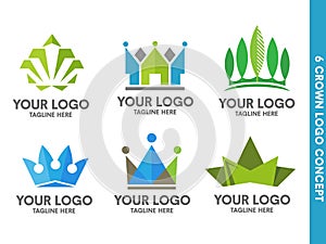 Crown logo set