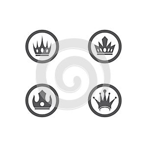 Crown logo template vector illustration