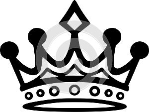Crown - minimalist and simple silhouette - vector illustration
