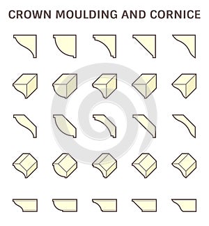 Crown moulding and cornice icon