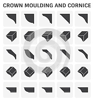 Crown moulding cornice