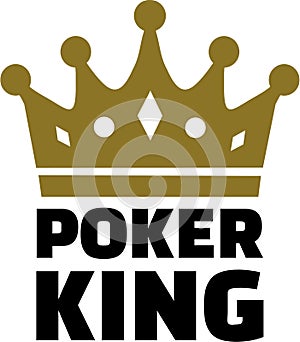 Crown with poker king photo
