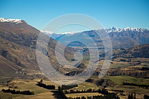 Crown Range Road Scenic Lookout, just outside of Queenstown, New Zealand