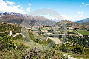 Crown range road valley lookout view