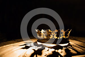 Crown of the real king on a black background. Game of Thrones photo