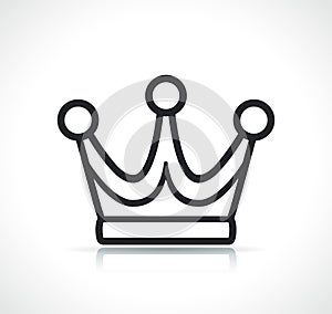 Crown or royal line icon