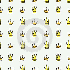 Crown seamless pattern