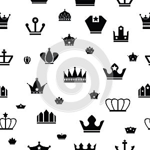 Crown seamless pattern background icon