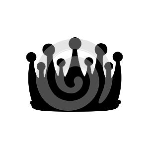 Crown silhouette. Royal symbol. Design element. Vector illustration.