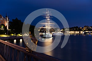 The crown on Skeppsholmen bridge. Stockholm. Sweden