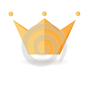 Crown. Symbol of power. Fabulous icon. Force. Isolated object. F