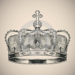 Crown symbol sketch.