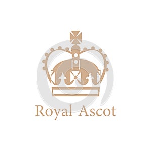 Crown and text. Royal Ascot concept. photo