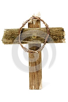 Crown of thorns and cross photo