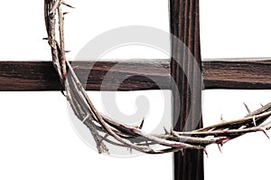 Crown of thorns and cross photo