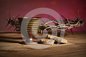 Crown of Thorns, Cup and Bread