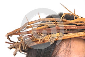 Crown Thorns on the Head iSolated White Background