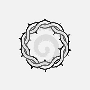 Crown of thorns icon. God friday. Vector illustration