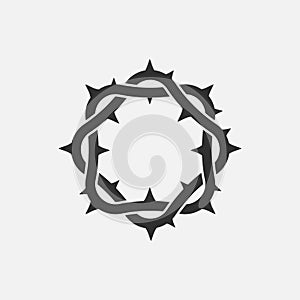 Crown of thorns icon. God friday. Vector illustration