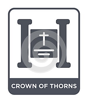 crown of thorns icon in trendy design style. crown of thorns icon isolated on white background. crown of thorns vector icon simple