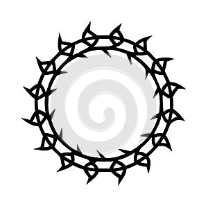 Crown of thorns icon vector flat style