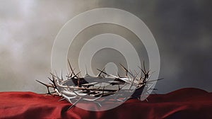 Crown of Thorns of Red Fabric