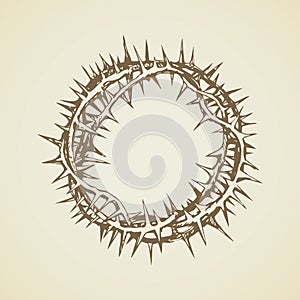 Crown of Thorns. Vector drawing