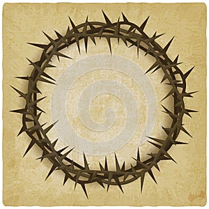 Crown of thorns vintage background