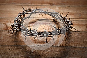 Crown of Thorns on Wood