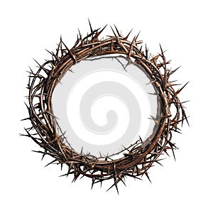 Crown of Thorns worn by Jesus Christ is a powerful symbol of his suffering and sacrifice Easter isolated Transparent png thorny photo