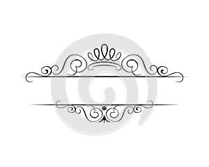 Crown tiara swirls line illustration