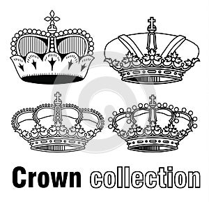 Crown, vector hand drawn vector