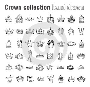 Crown, vector hand drawn vector