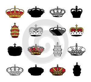 Crown, vector hand drawn vector