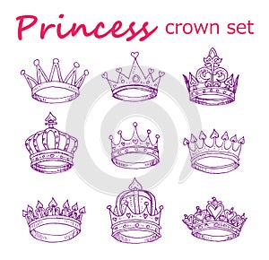 Crown, vector hand drawn vector