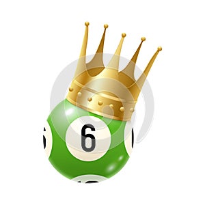Crowned Bingo Ball Composition