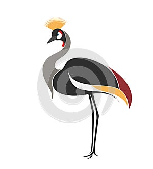 Crowned crane