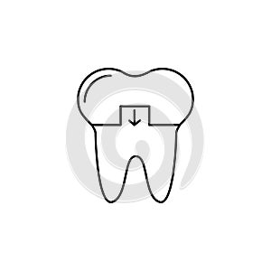 Crowned tooth icon. Stomatology sign. Dental care symbol. Notebook, Calendar and Cogwheel signs. Download arrow web icon