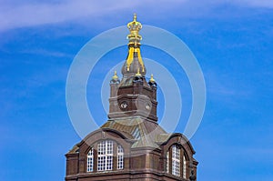 Crowned turret on the roof of the Saxon State Chamber