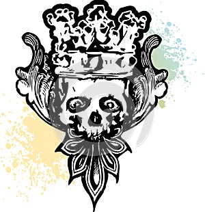 Crowned Wicked Skull
