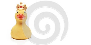 Crowned yellow rubber duck