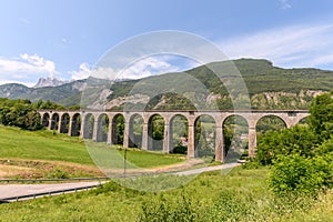 Crozet railway viaduct. IsÃ¨re. City of Vif