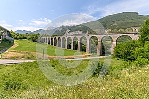 Crozet railway viaduct. IsÃ¨re. City of Vif