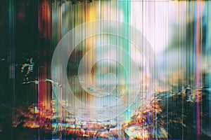 CRT screen with burn-in and scanlines Ai illustration