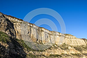 Crtaceous Sandstone Cliffs at Hastings in East Sussex, England