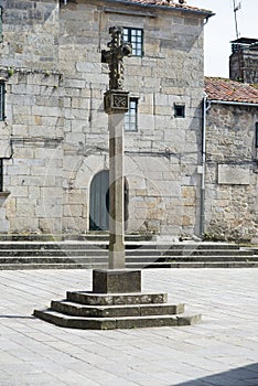 Cruceiro, sculpture typical of Galicia Spain photo