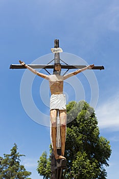 Crucified christ statue near Cachi, Northern Argentina