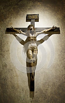 Crucified Jesus Christ with a Crown Gothic Cross