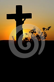 Crucifix afterglow. photo